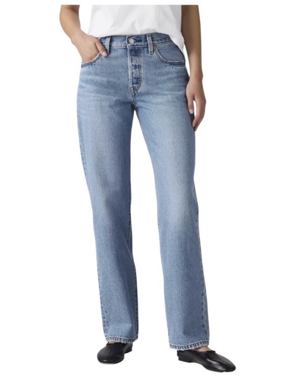Levi’s 501 '90s Button Fly Straight Leg Jeans in Medium Wash Sz 25